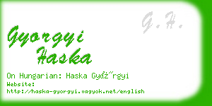 gyorgyi haska business card